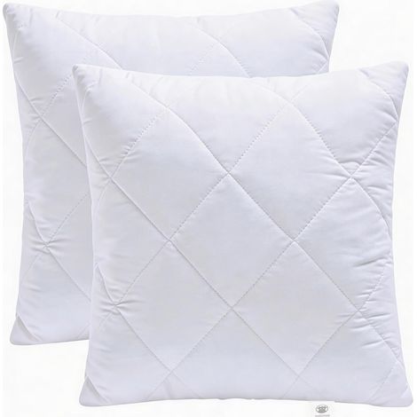 Lot de 2 Coussin, Garnissage, Fibre creuse, 40 x 40 cm, Canapé, Lit