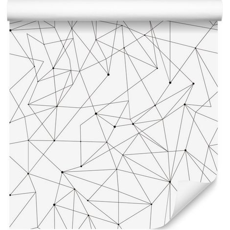 Papel pintado moderno con estampado geométrico para salón y dormitorio, 50x1000 cm. (1/5)