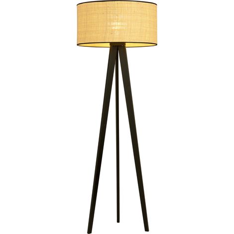Lampada da terra Emibig Aston treppiede rattan E27 150cm (1/5)