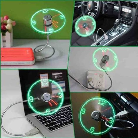 Mini-ventilateur USB flexible à LED pour ordinateur portable PC (1/4)