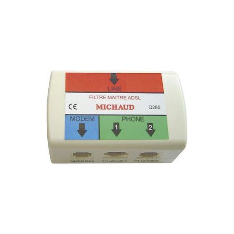Filtre maître ADSL 2 sorties pour anciens coffret de communication