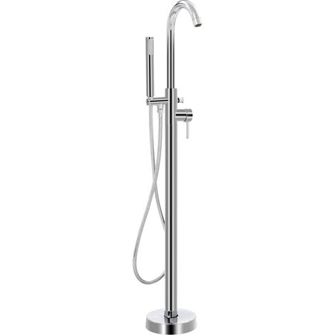 Robinet de baignoire sur pied, acier inoxydable, 118,5 cm
