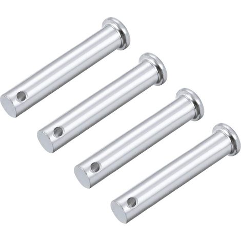 Trou Unique Chape Broches 10x55mm Tête Plate Solide Acier 4Pcs (1/3)