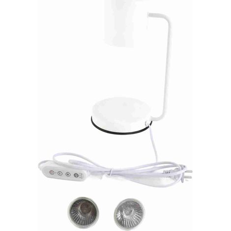 Ortviai Lampe à Cire Chauffante sans Flamme pour Huiles Essentielles – Blanc, Réglable et Minuterie Intégrée (1/5)