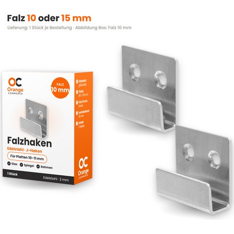 Edelstahl Falzhaken Falz Haken Seil Bilder Bilderrahmen Metallhaken 10 mm (1/5)
