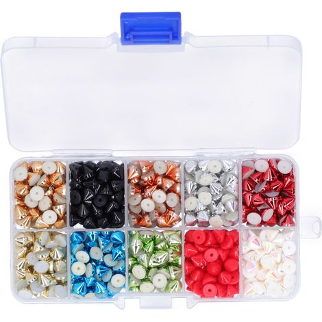 Rivets coniques semi-ronds colorés pour la décoration de vêtements, bagages, chapeaux et autres accessoires de bricolage (1/5)