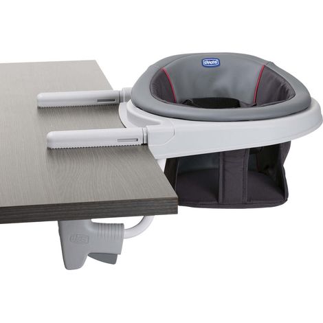 Siège de table 360, Chaise pour bébé avec système de rotation, lavable, transportable, 6 mois plus - Gris (1/5)