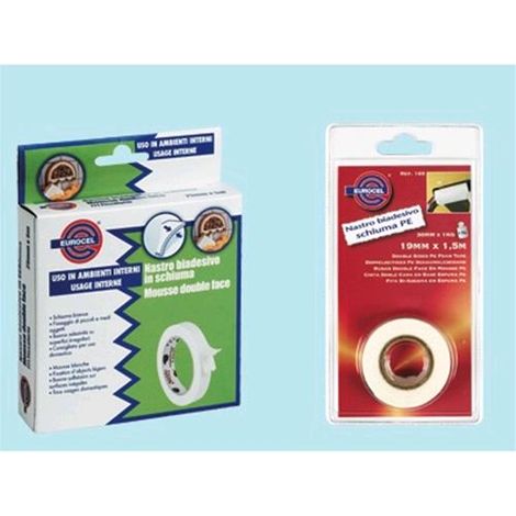 Nastro biadesivo Fissaforte - Misura cm. 2,5 x mt. 1,5 conf.12 rotoli