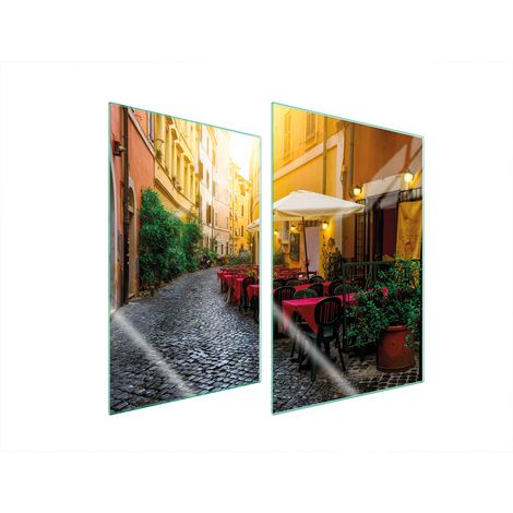 PIASTRA PROTETTIVA IN VETRO PER CUCINA 2x35x52 STREET (1/5)