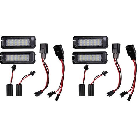 Cuatro luces LED de 12 V para matrículas de vehículos de 4, 5, 6 y 7 plazas - Accesorios exteriores