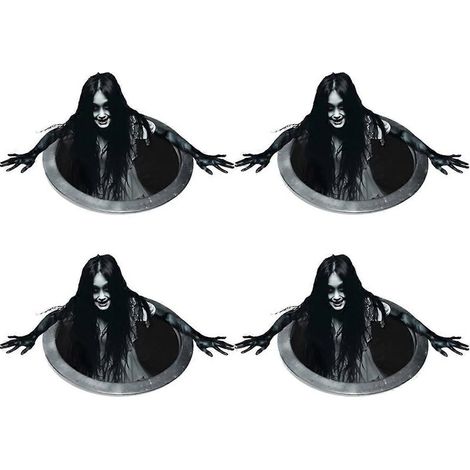 Sticker mural/de sol Halloween, autocollant mural d'horreur pour femme aux longs cheveux (voir photo) (1/5)