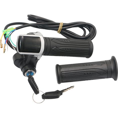 Poignée d'accélérateur pour vélo électrique 24V/36V/48V, avec affichage de la batterie LCD, indicateur de puissance du vélo (1/5)