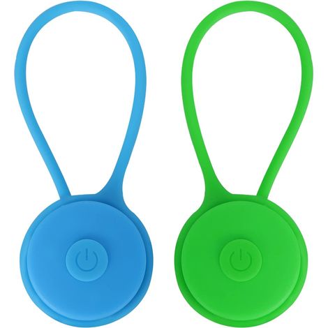 Réflecteur LED - 2 Modes Clignotant et Fixe - Pour Sac École Landau Vélo Course Nuit - Silicone ABS - 2 Pièces