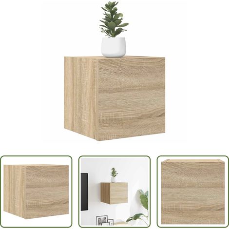 Wandhalterung - TV-Wandschrank Sonoma-Eiche 30,5x30x30 cm (1/5)