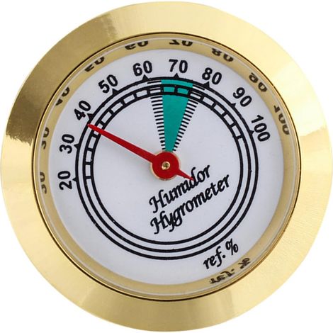Hygromètre Analogique Mesure Précise de L'humidité pour Cave à Cigares en Métal et Verre pour Humidificateur, Compatible Boîte à Cigares Portable (1/5)