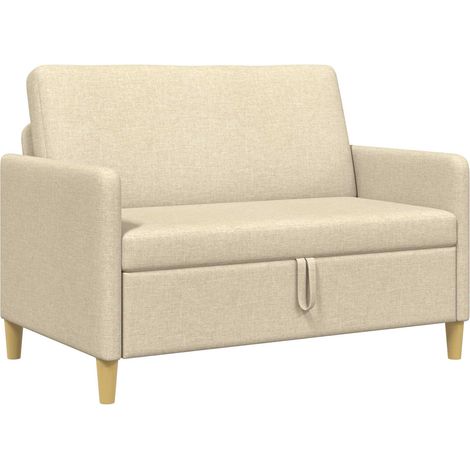 Sofa avec rangement Crème 122 x 78 x 87 cm Polyester vidaXL (1/5)