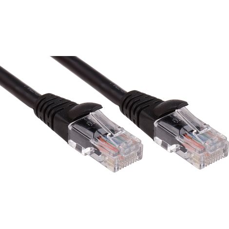 Câble Ethernet cat 5e Avec connecteur gaine LSZH Noir / , U/UTP, 2m ( Prix pour 1 )