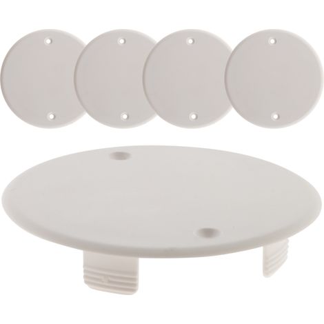 Lot de 5 couvercles pour boîtes Ø80 livré avec 2 vis