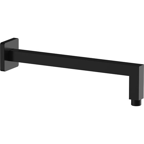 Braccio doccia 30 cm nero opaco in ottone (1/3)