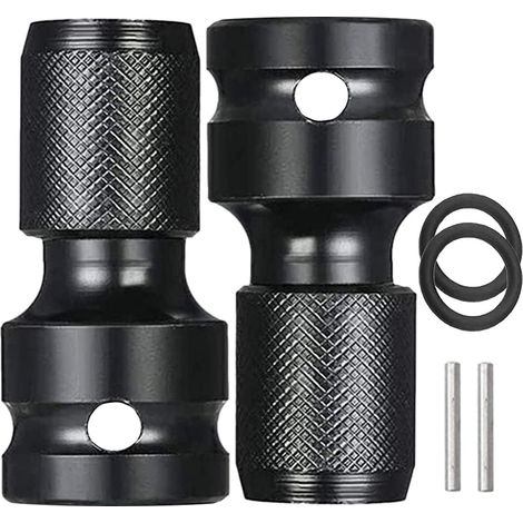 2 pièces adaptateurs de douille 1/2 adaptateur de douille télescopique hexagonale clé à douille à cliquet hexagonale pour clé à cliquet à impact tournevis (1/5)