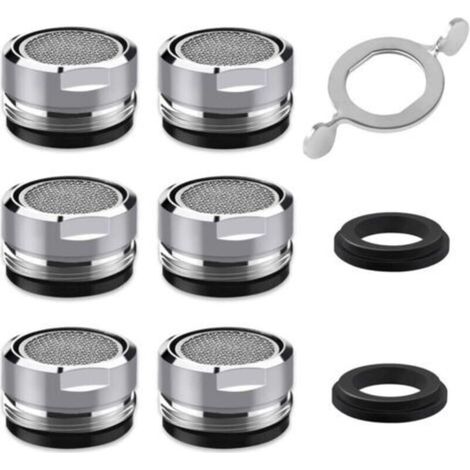 Mousseur Robinet M24, 6 Pièces Aerateur Robinet Economie Eau Avec Filtre en Acier Inoxydable et ABS
