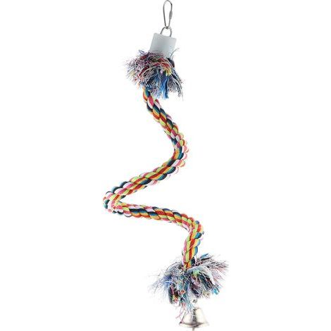 Spiral Bird Rope Set with Bell, Cage Accessory, for Small and Medium Birds (1/3)