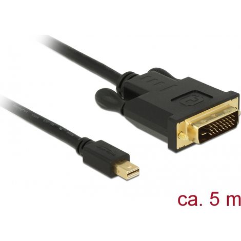 Delock Kabel mini Displayport 1.1 Stecker  DVI 24+1 Stecker 5 m