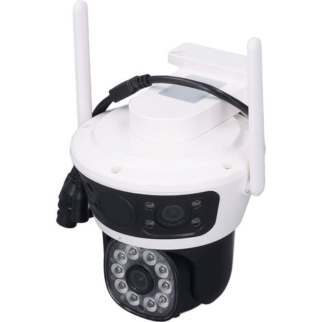 Caméra de sécurité extérieure à triple objectif 5MP avec détection de mouvement IA, couleur, étanche IP66, audio bidirectionnel, Wi-Fi, prise UE, pour maison et villa (1/5)