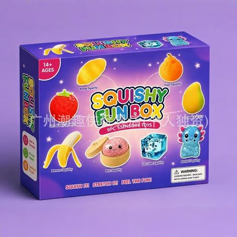 LYERCW - Jouet anti-stress - Ensemble de 8 jouets anti-stress en forme de fruits (1/5)