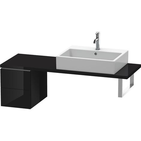 Consolle bassa L-CUBE 320x477x400mm nero lucido