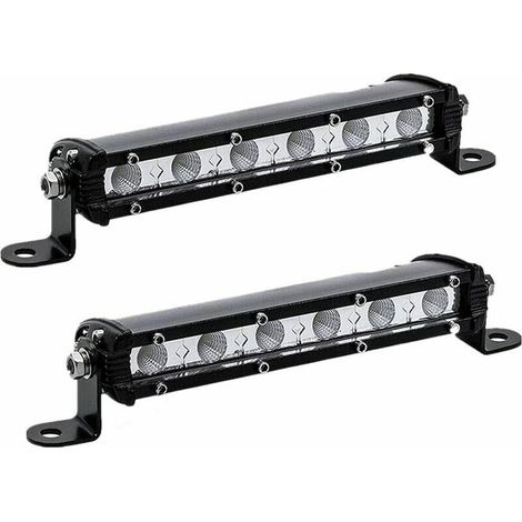 RHG 18cm 18W Feux de recul led fin 12V, phare de travail led 12v, longue portee led projecteur led pour remorque, voiture, moto, 4x4 accessoire