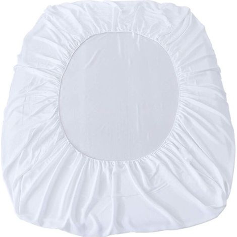 SABIR Protège-matelas imperméable 140 x 200 cm, housse en fibre de bambou, respirant, hypoallergénique, anti-acariens, antibactérien, ultra doux (1/5)