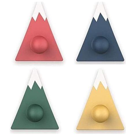 Strong Adhesive Adhesive Hook, Wall Hooks, Decorative Wall Coat Rack, Family and Office, Self-Adhesive, Decorative Hook 4 Pcs Fuji Mountain (1/5)