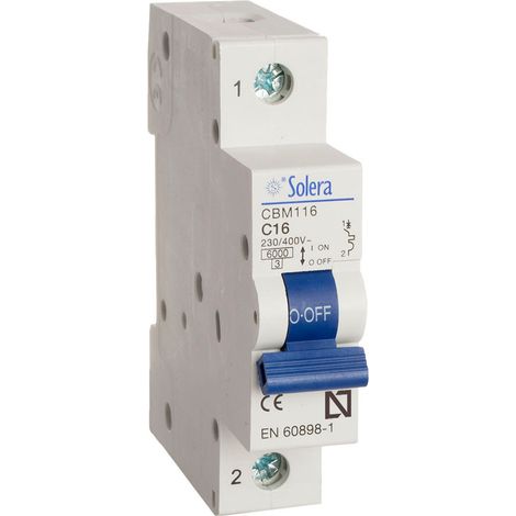Magnetotermico solera 1 polo 16a c 6ka resid/terciario (retractilado) cbm116 (1/2)