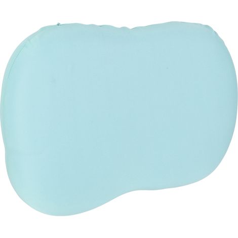Oreiller cervical en mousse à mémoire de forme, doux comme un ventre de chat, housse amovible et lavable, bleu ciel, idéal pour dormir. (1/5)