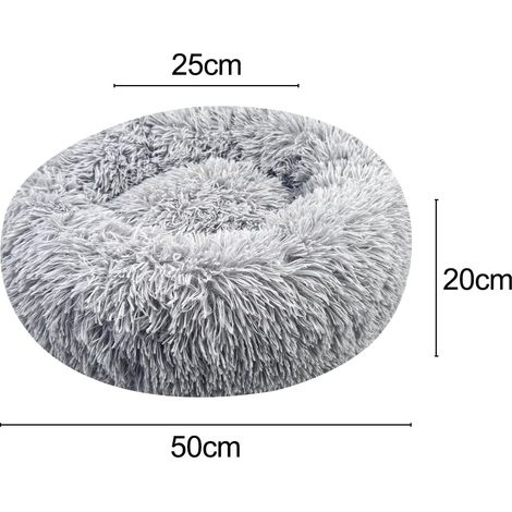 Letto per cani, letti di peluche per gatti, cuscino lavabile per cani, letto per cani a forma di ciambella, letti morbidi per gatti, tappetino antiscivolo rotondo per gatti, cani di piccola e media ta (1/4)