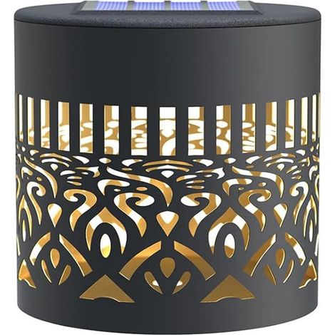 Sonnengelbe Mandala-Lichterkette aus Metall, 2er-Set (10 Lumen) – IP55 wasserdichte Außendekoration für Garten, Hof und Terrasse – Warmes Licht (1/5)