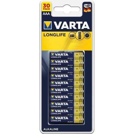 12x 30er-Packung LongLife Alkaline Batterien LR03 AAA 1,5V Großpackung 360 Stück (1/4)