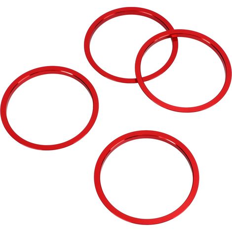 Lot de 4 anneaux décoratifs rouges en alliage d'aluminium pour grilles d'aération de climatisation, compatibles avec Mazda MX-5 2009-2015 (1/5)