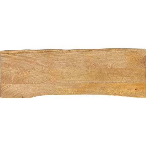 Piano Tavolo 140x40x3,8 cm Bordi Vivi in Legno Massello Mango vidaXL (1/5)