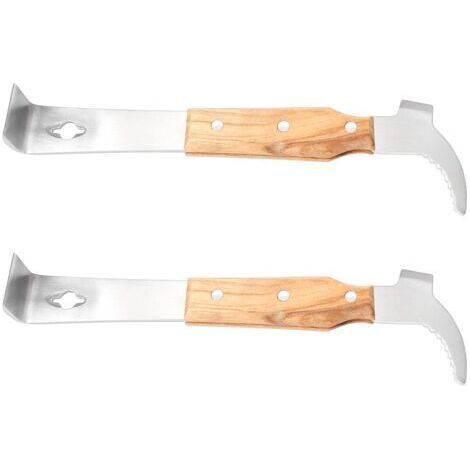 Stainless Steel Beehive Scraper,2PCS Beehive Tool Beekeeping Scraper Tool Bee Hive Tool Scraper Beehive Scraper Multifunction Beekeeping Cleaning Tool Ruchedengyank (1/5)
