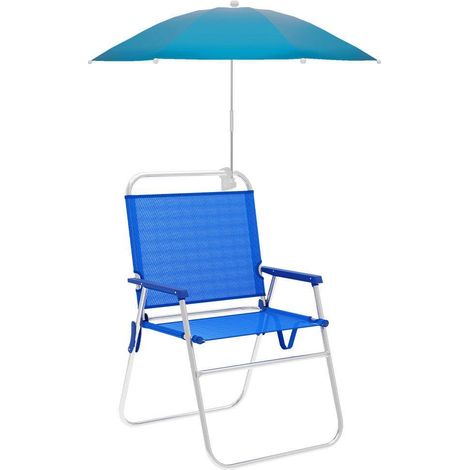 Marbueno Sombrilla Accesorio para Sillas Nylon Acero Color Azul Claro