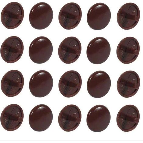 20x cache vis plastique cerise cruciforme pozidrive PZ2 bouchon capuchon (1/2)