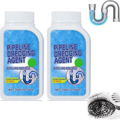 350ml Lanoxie Déboucheur Evier, Lanoxie Deboucheur Canalisation, Agent De Dragage De Canalisations, Nettoyant Puissant Canalisations, Poudre Nettoyante, Sink Drain Cleaner Pour Canalisation (2) (1/5)