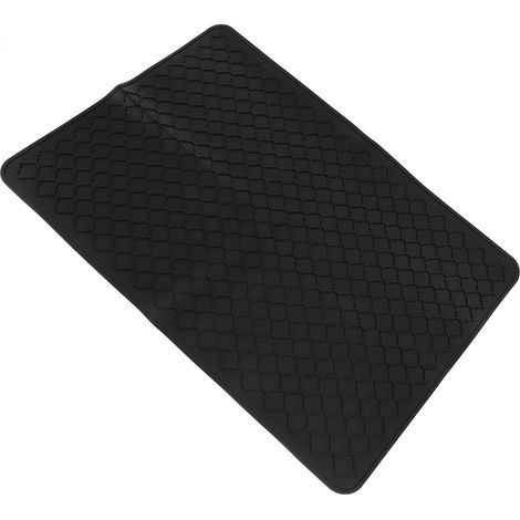 Tapis de protection en silicone pour plaque de cuisson électrique, 70,6 x 50,5 cm, noir. (1/5)