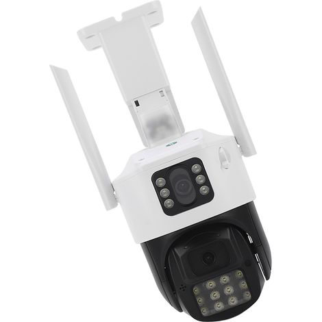 5-Megapixel-HD-Außenkamera mit Dual-Objektiv, IP66 wasserdicht, Bewegungserkennung, WLAN-Sicherheitskamera, 110–240-V-Netzteil, EU-Stecker (1/5)