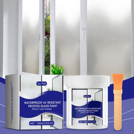 Peinture pour verre dépoli, opaque et résistante aux UV, idéale pour la rénovation, le recouvrement et la préservation de l'intimité – 100 g x 1, pinceau x 1 -- AKRACING (1/5)