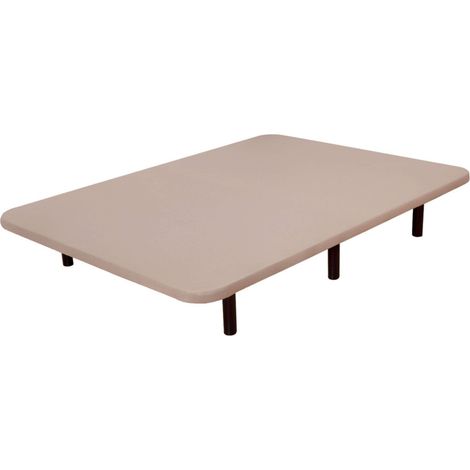 Base tapizada Estructura Acero con Tubo 40x30 con Refuerzos centrales con Tablero de DM Color Beige (90x200 cm, con Patas) (1/4)