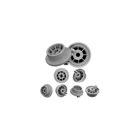 Lot de 8 Roulettes de Panier Inférieur pour Lave-Vaisselle Universel - Compatible Bosch & Siemens - Modèle 165314 (1/5)