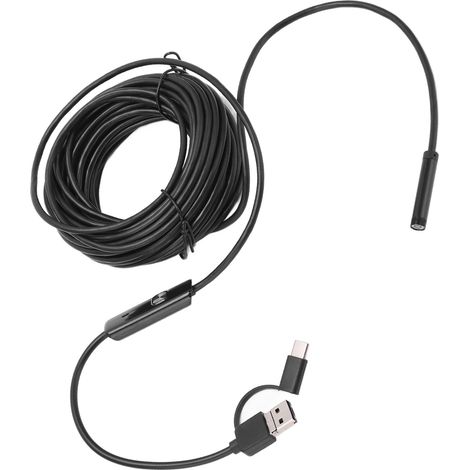 AN100‑7 Endoscope industriel 7,0 mm, câble flexible, caméra serpent 3 en 1 haute définition, durable et étanche, 2 m (1/5)